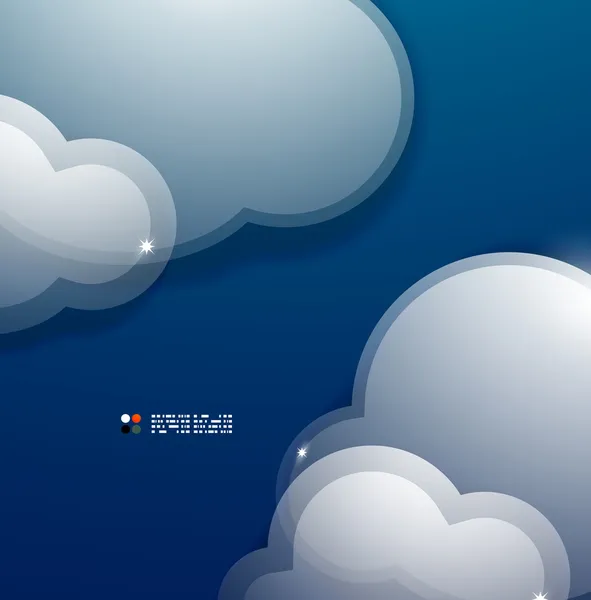 Verre 3d nuages vectoriel modèle — Image vectorielle