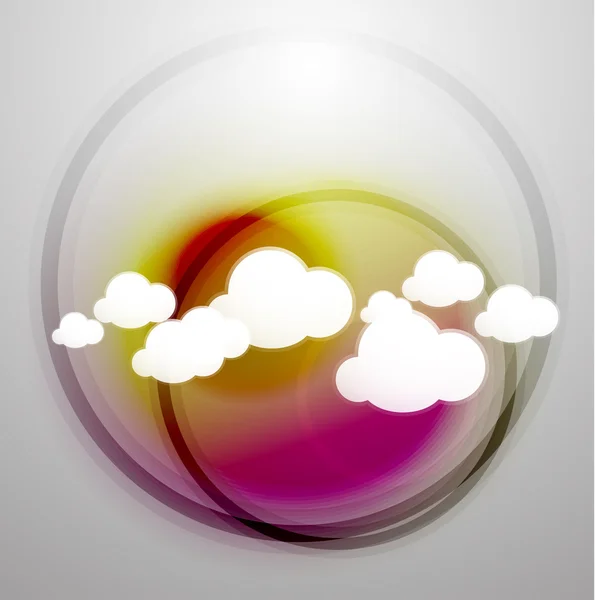 Design della tecnologia cloud vettoriale — Vettoriale Stock