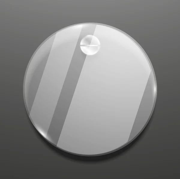 Lege ronde glazen plaat vector achtergrond — Stockvector