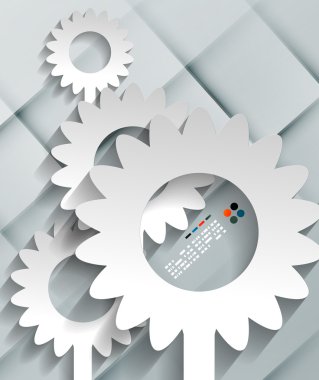 vektör kağıt çiçekler modern tasarım