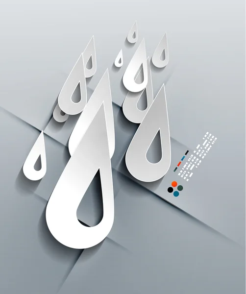 矢量水滴纸现代设计 — 图库矢量图片