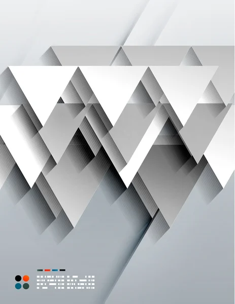 Vector triângulos de papel 3d — Vetor de Stock