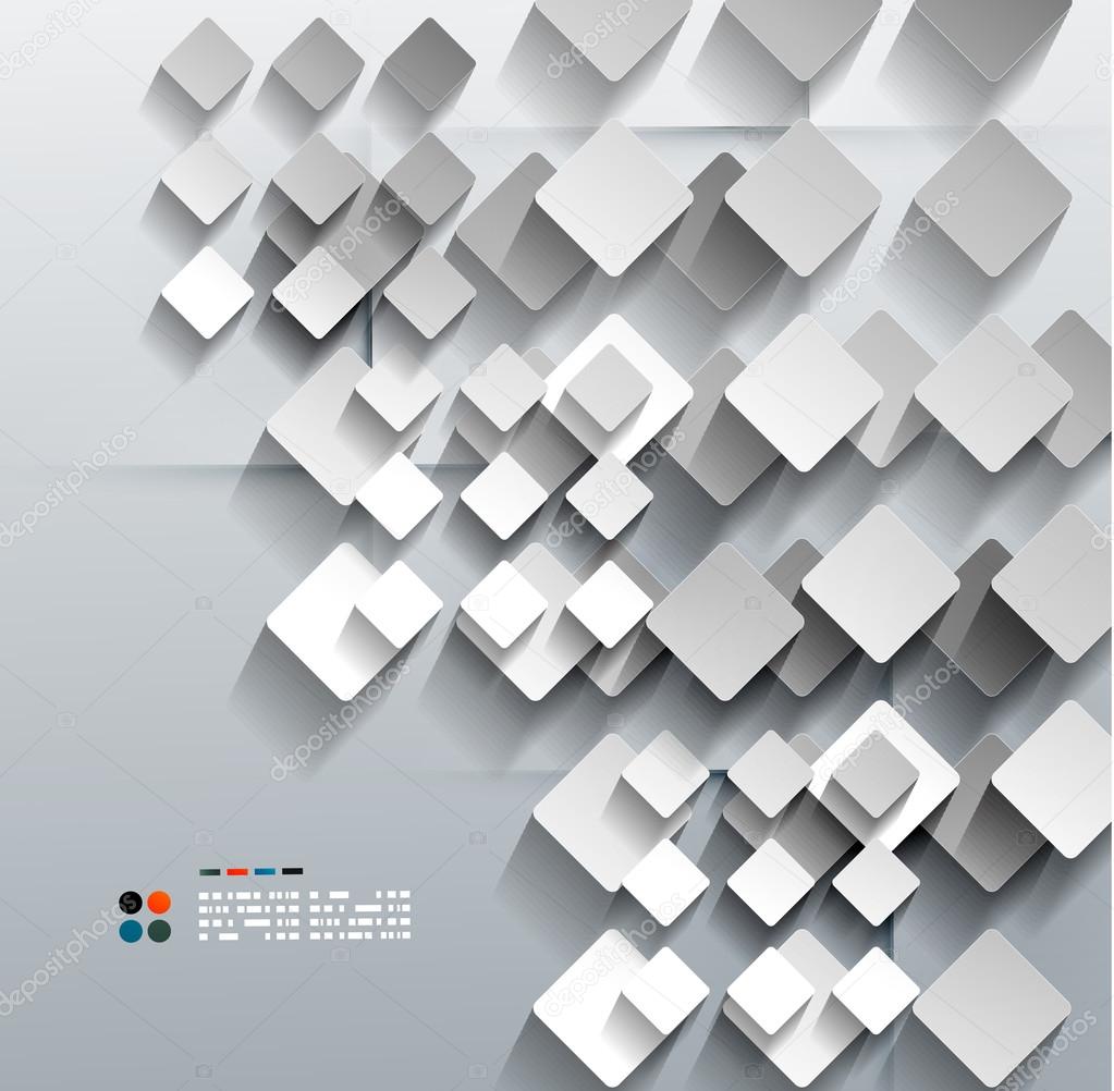3d paper rhomb vector modern design