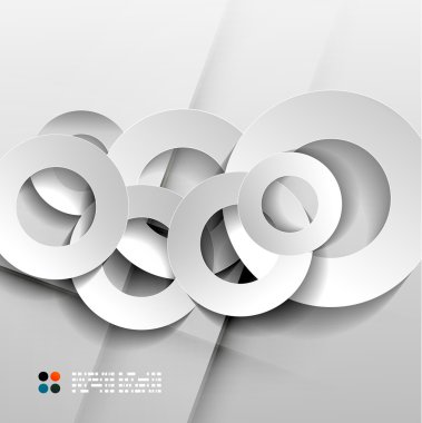 modern daireler 3B vektör