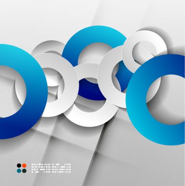 modern daireler 3B vektör