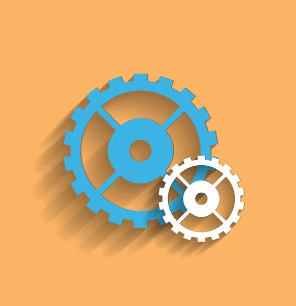Vector cogwheel flat icon — Stock Vector