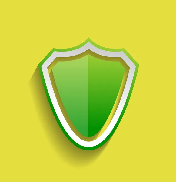 Vector protection shield flat icon — Stock Vector