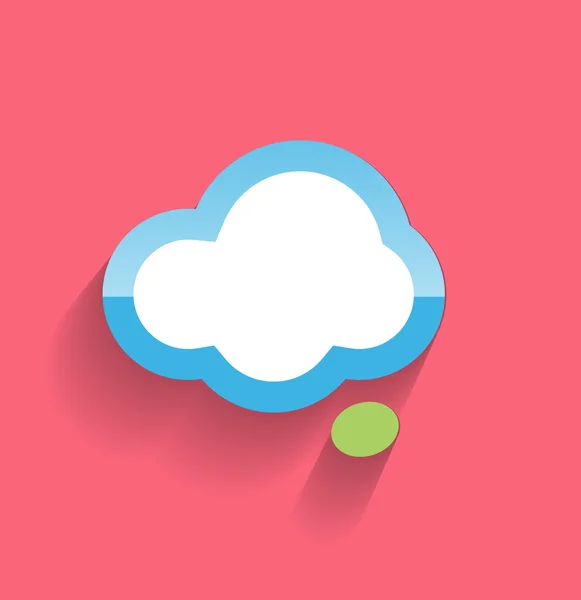 Speech cloud flat modern icon — Stock Vector