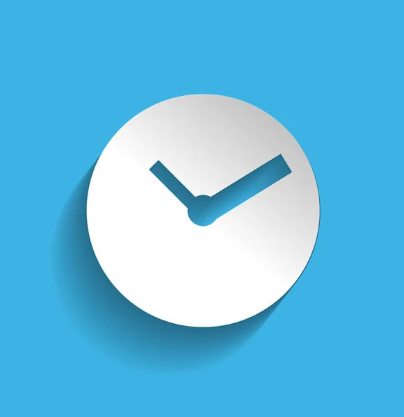 Χρονικό ρολόι εικονίδιο μοντέρνα επίπεδη σχεδίαση — Διανυσματικό Αρχείο