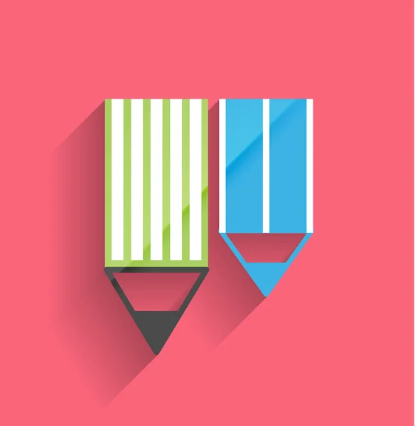 Icône vectorielle crayon design plat — Image vectorielle