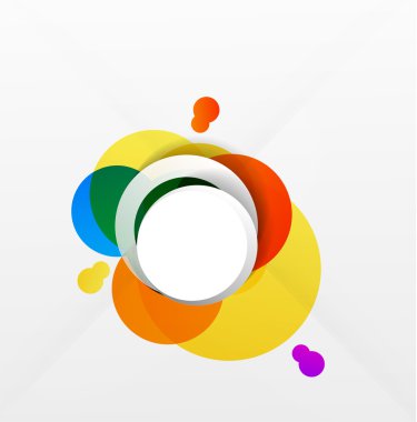 Modern renkli geometrik daireler tasarım