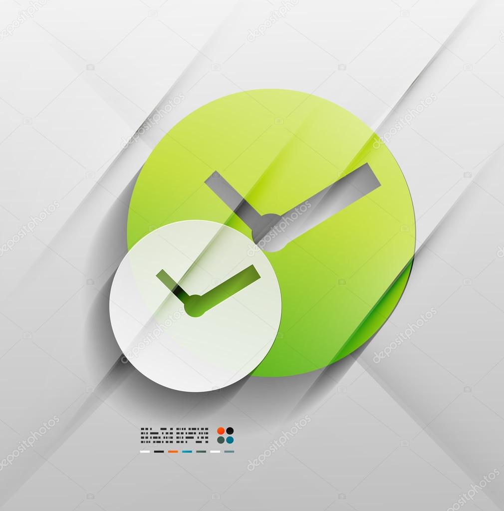 Vector time paper modern clock design