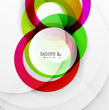 Modern renkli soyut halkalar