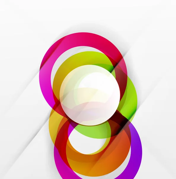 Cercles abstraits colorés modernes — Image vectorielle