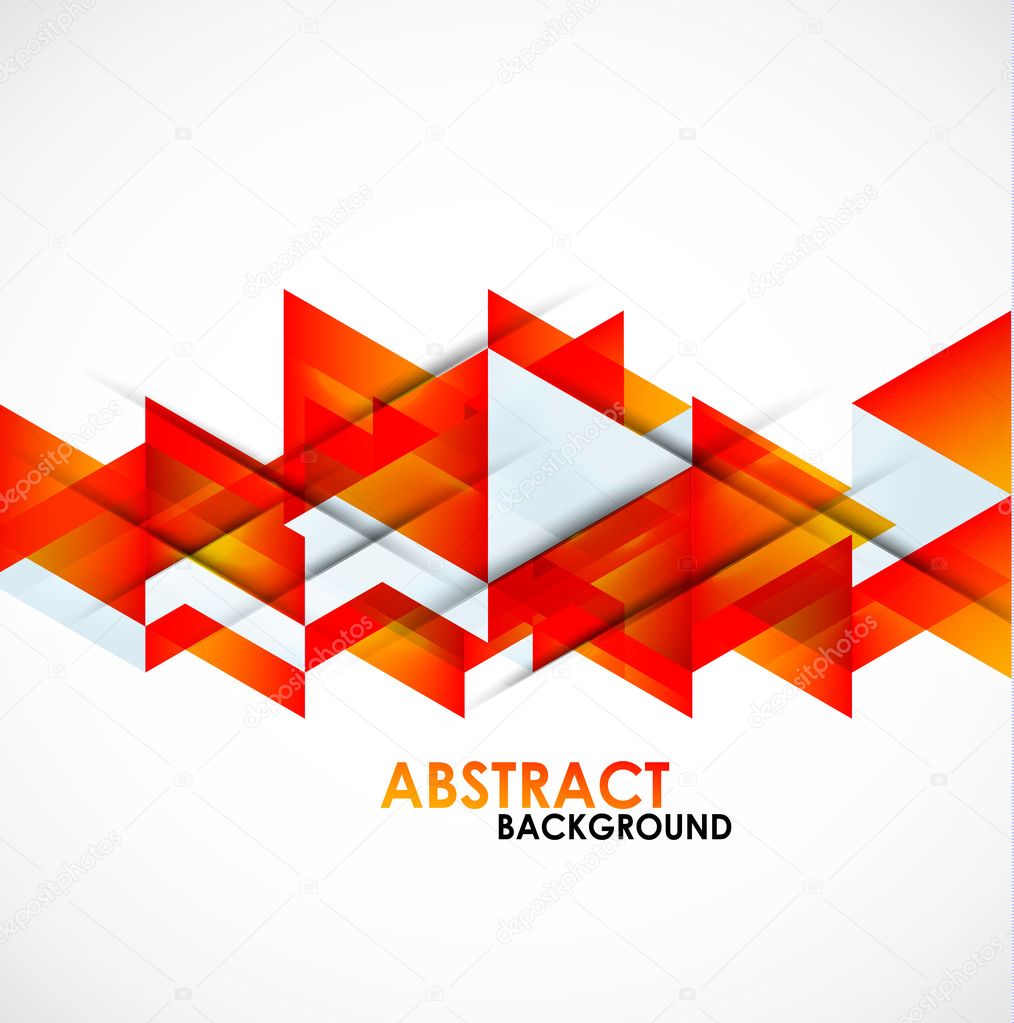 Abstract orange triangles design