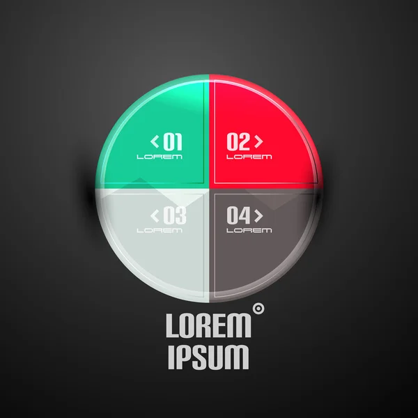 Kreis-Infografik Geschäftsvorlage — Stockvektor