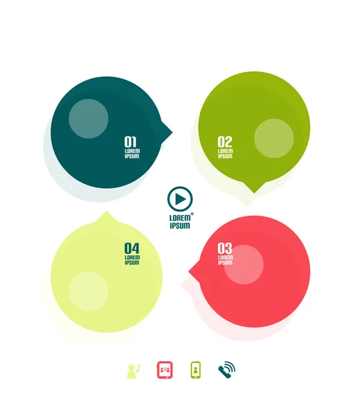 Retro konuşma balonu infographics — Stok Vektör