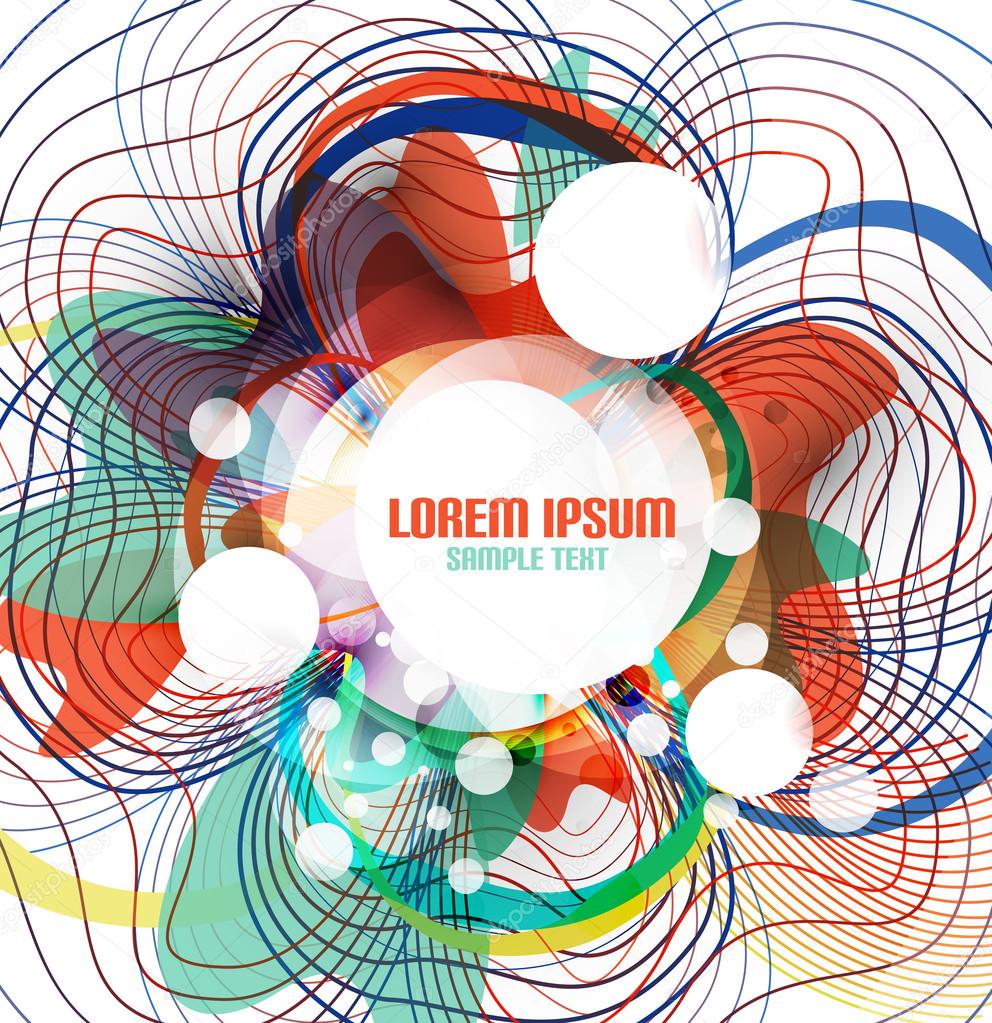 Vector abstract colorful wave threads design — Stock Vector © akomov ...