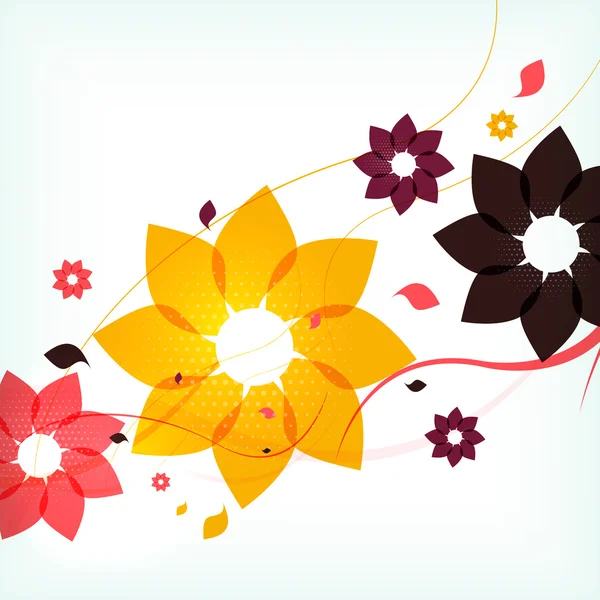 Pozadí abstraktní podzimní květina — Stockový vektor