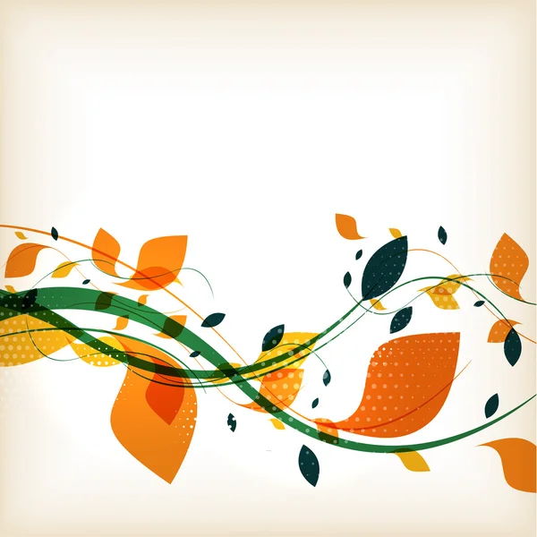 Abstract floral autumn background — Stock Vector