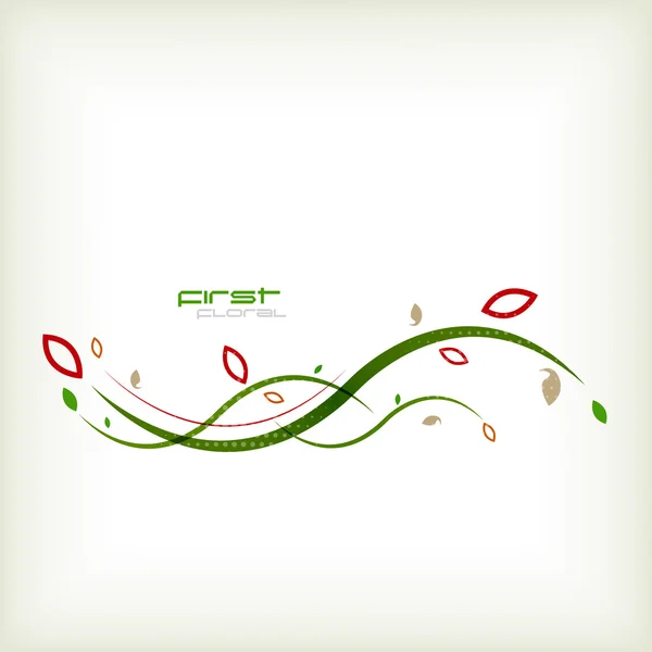 Otoño floral mínimo fondo — Vector de stock