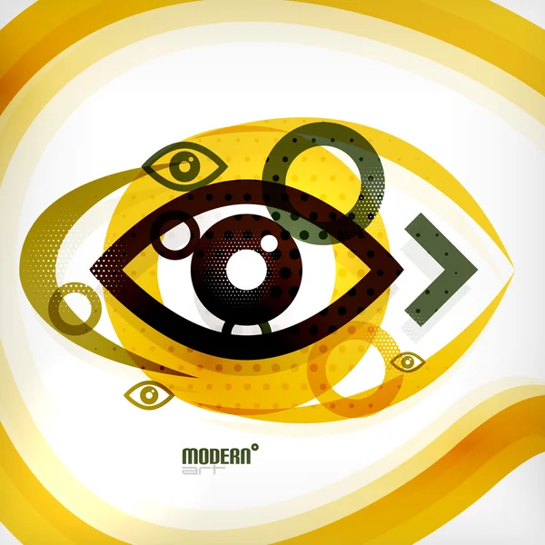 Concept vectoriel moderne abstrait des yeux — Image vectorielle