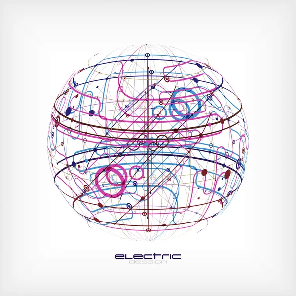 Circuito de esfera — Vector de stock