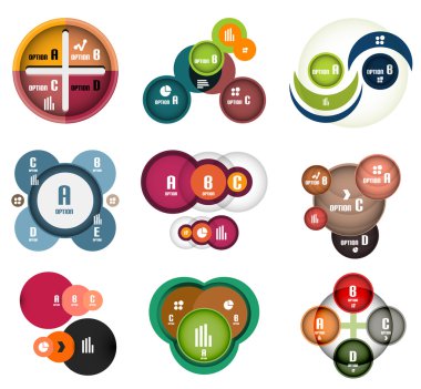 modern daireler banner şablonlar kümesi seçeneği