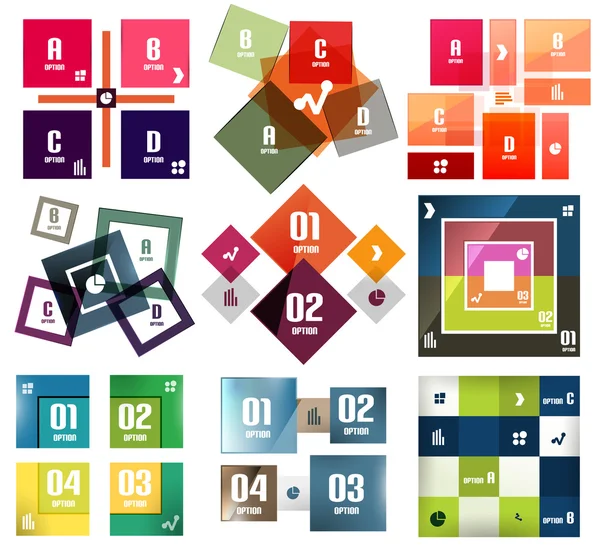 Vector square banners templates set — Stock Vector