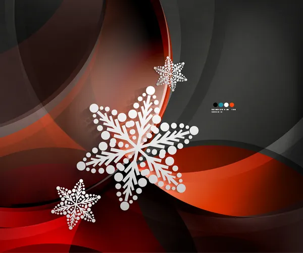 Abstracte Kerstmis Golf Sneeuwvlok achtergrond — Stockvector