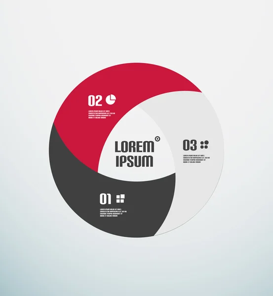 Círculos abstratos infográfico modelo colorido — Vetor de Stock