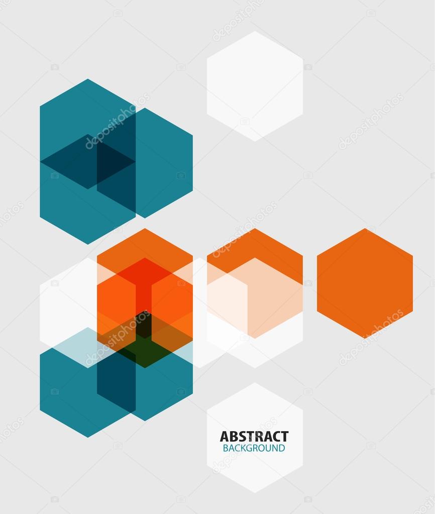 Modern art hexagon abstract background