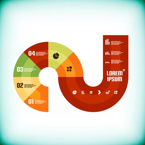 Modern iş daire infographics şablonu — Stok Vektör