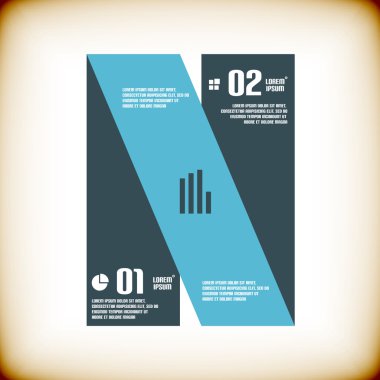 Modern şerit iş afiş şablon