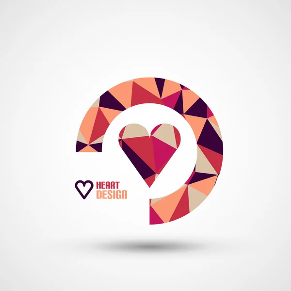 Mosaico corazón vector de diseño — Vector de stock