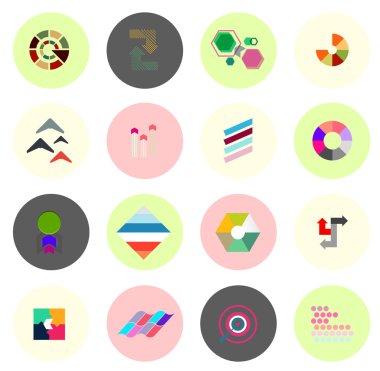dizi iş infographics, simgeler, şekilleri