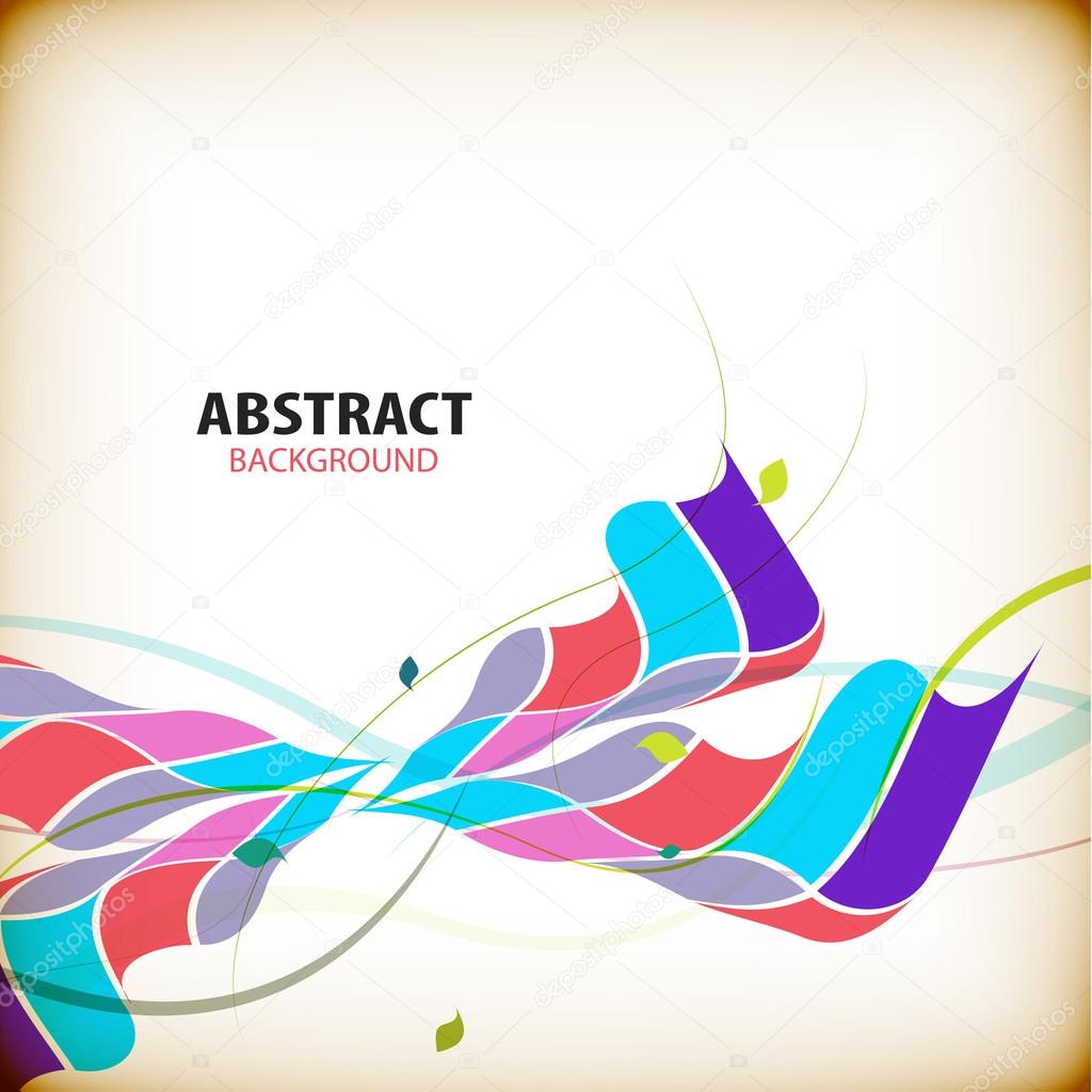 Abstract colorful wave shapes background