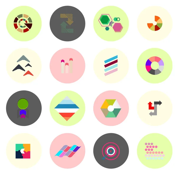 Ensemble d'infographies commerciales, icônes, formes — Image vectorielle