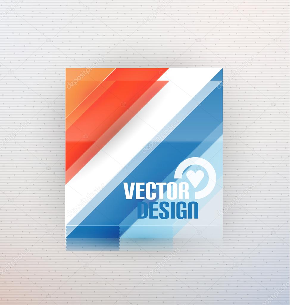 Vector 3d glass shape for business template