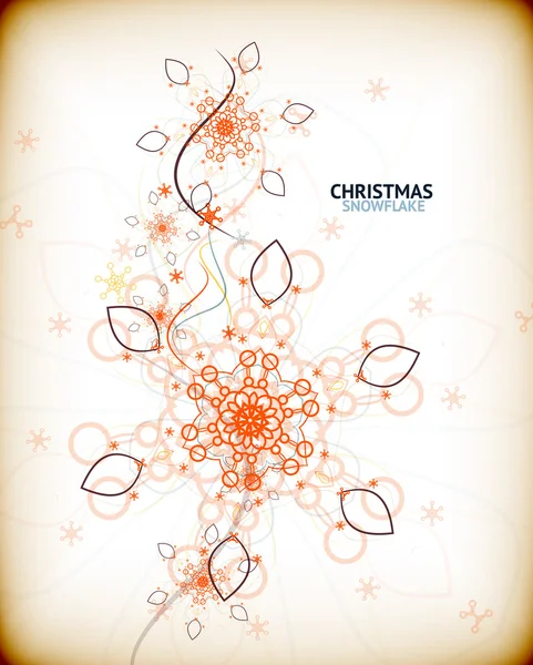 Рождественская открытка с декоративными снежинками — стоковый вектор