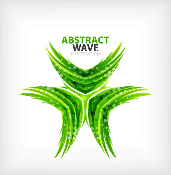 Vector green concept abstract business icon — Stock Vector