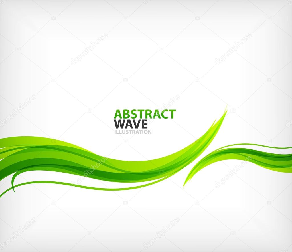Modern green eco swirl abstraction