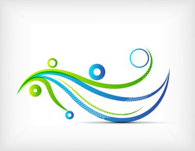 renkli soyut dalga vektör bukleler. ışık dalga