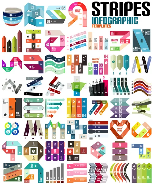 Big set of infographic modern templates - lines Royalty Free Stock Vectors