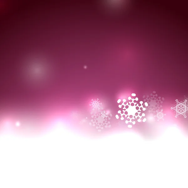 Paarse vector snow christmas achtergrond — Stockvector