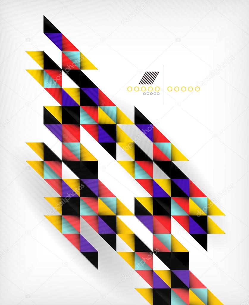 Colorful geometric shape triangle background
