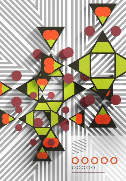 幾何学的形状の抽象的な背景 — ストックベクタ