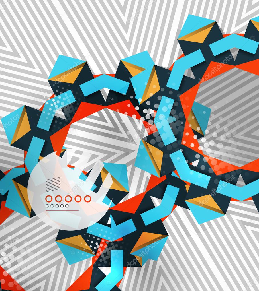Vector hipster geometric shape background