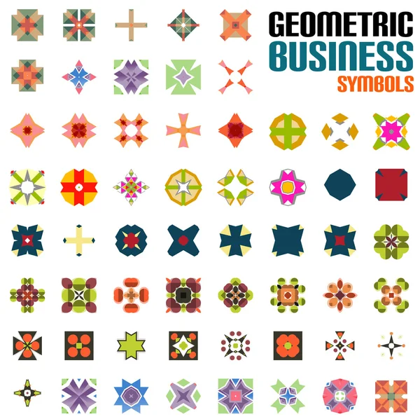 Set of abstract geometric shape icons — Stock Vector