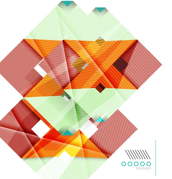 Colorful realistic geometric shape design template — Stock Vector